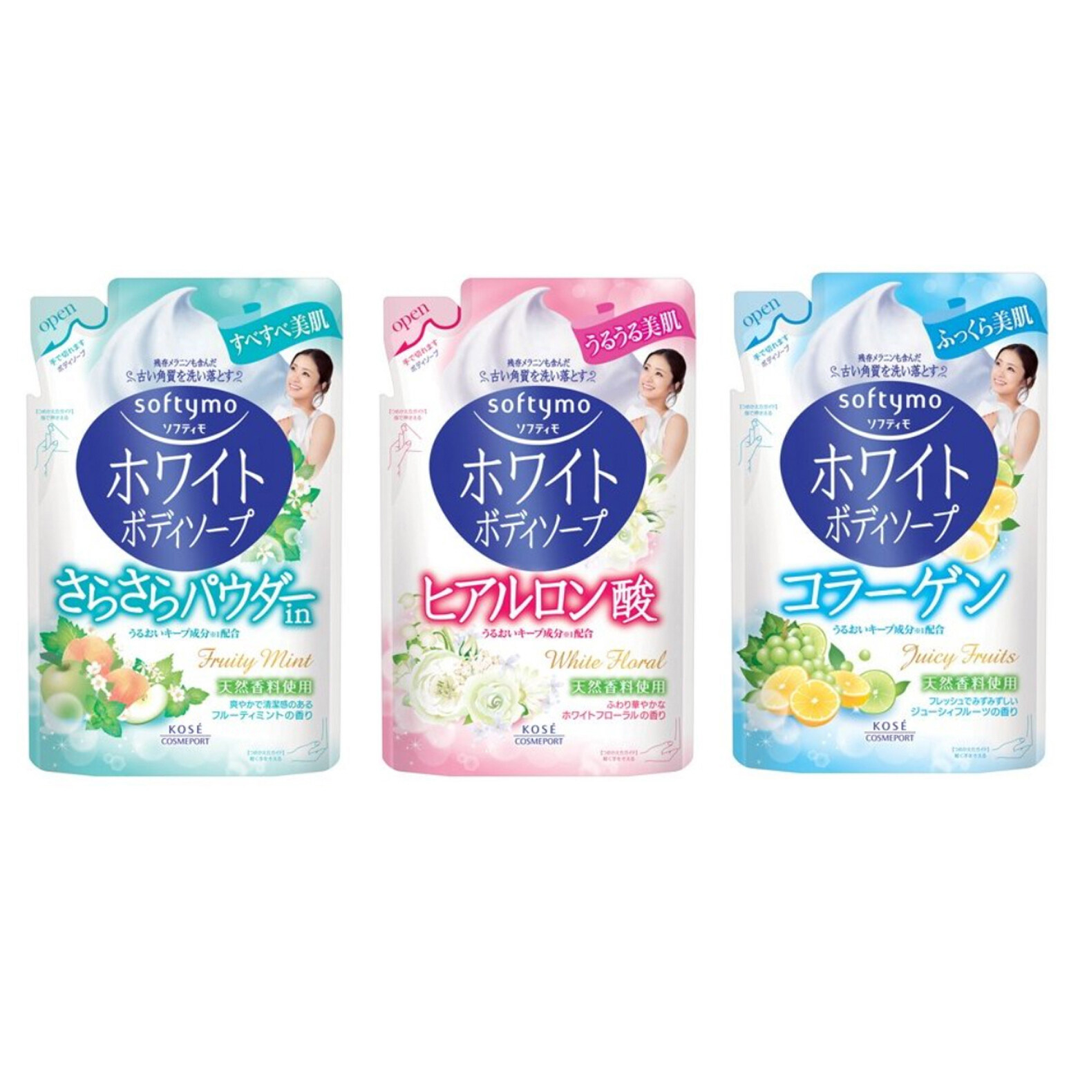 Kose - Softymo Recharge Savon Corps Blanc - 420ml
