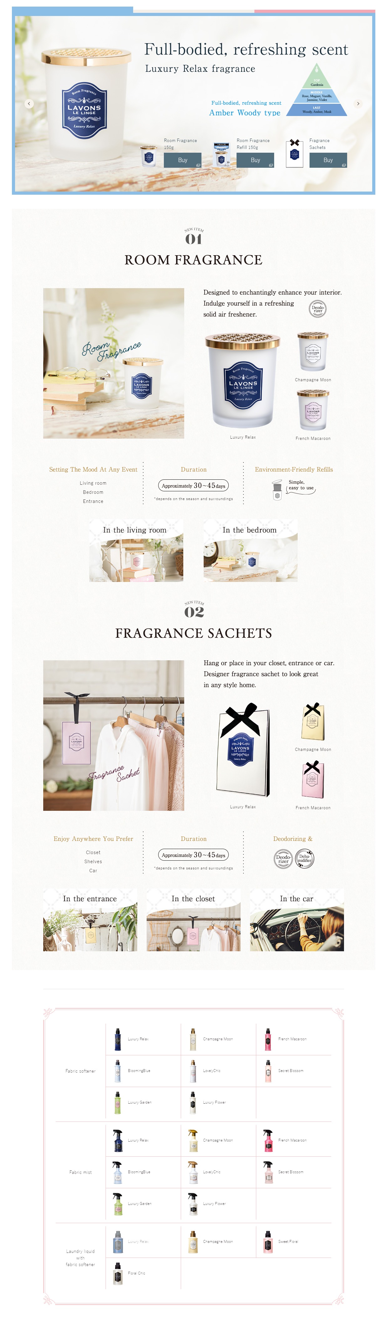 LAVONS - Room Fragrance Détente de luxe - 150g