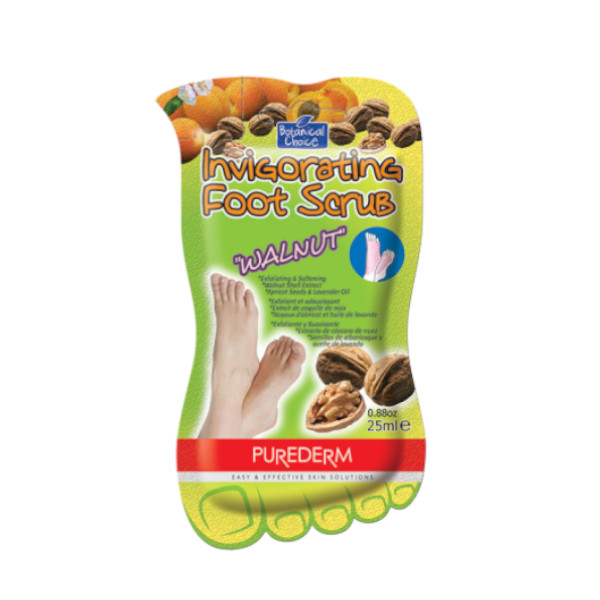 PUREDERM - Gommage revigorant pour les pieds "Noyer" - 25g