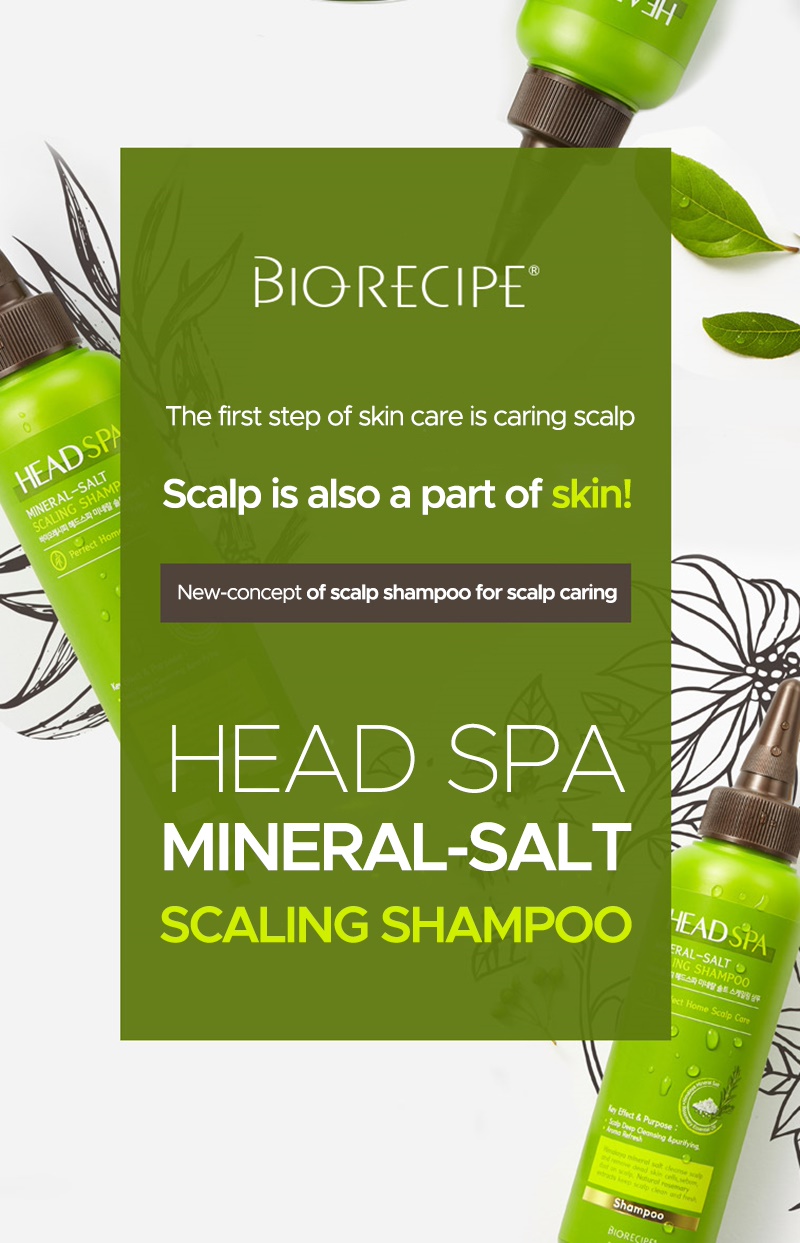 BIORECIPE - Shampooing détartrant aux sels minéraux Head Spa