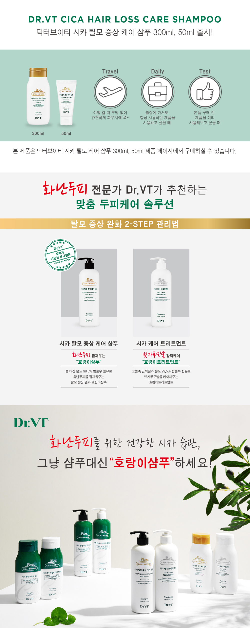 Dr:VT - Cica Shampooing anti-chute de cheveux - 500ml