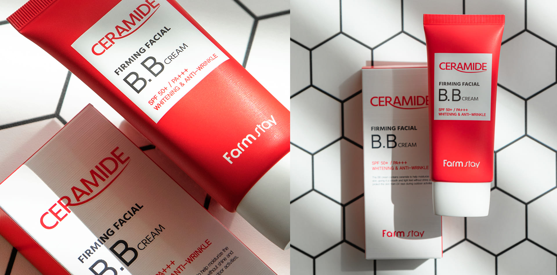 Farm Stay - Crème BB raffermissante pour le visage au céramide SPF 50+ PA +++ - 50g