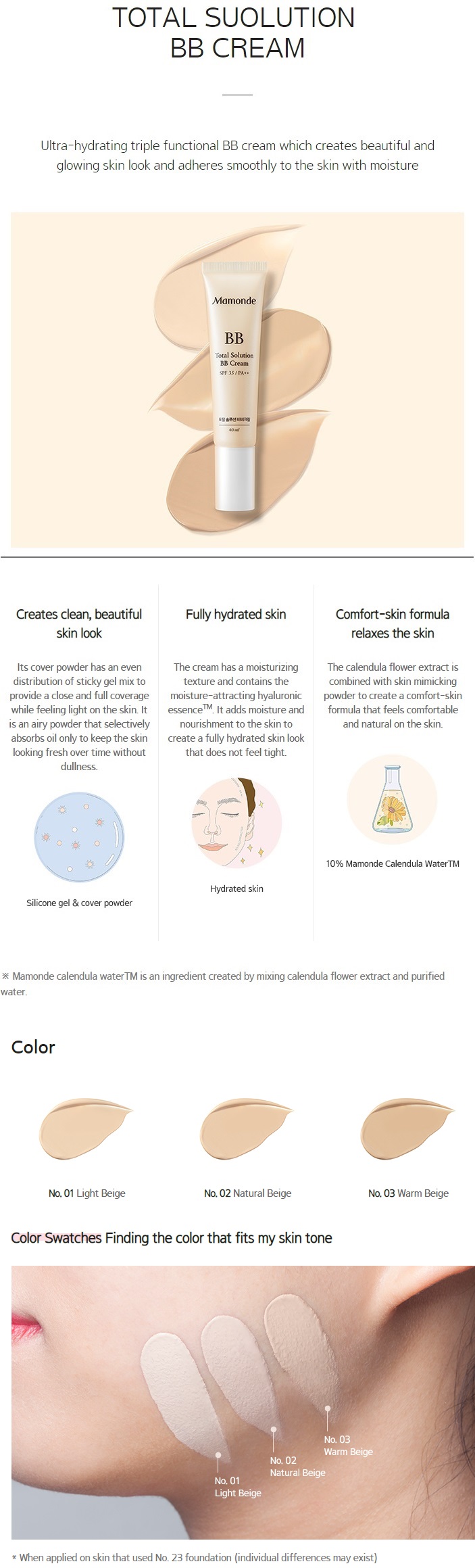 Mamonde - Total Solution BB crème - 40ml (SPF35 PA++)