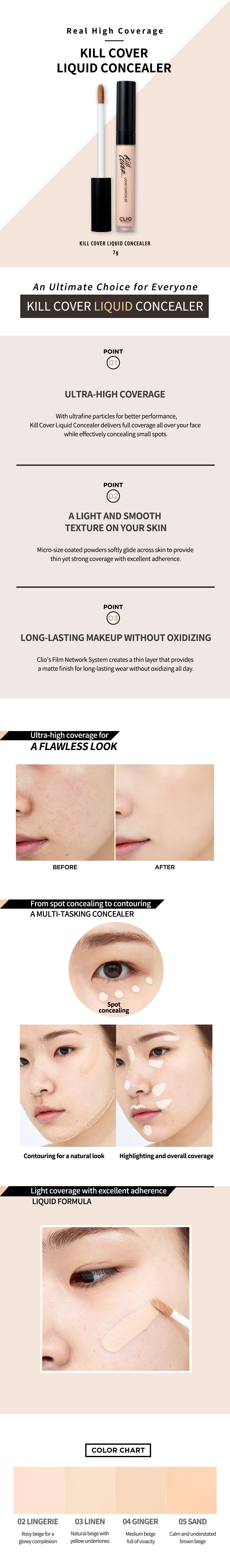CLIO - Kill Cover Liquid Concealer