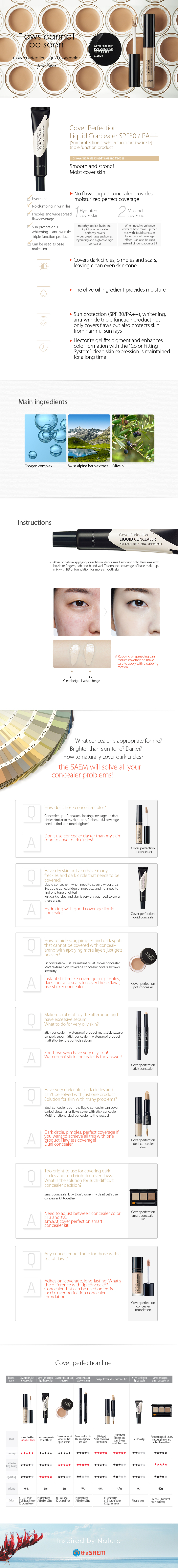 The Saem - Cover Perfection Liquid Concealer - 15ml
