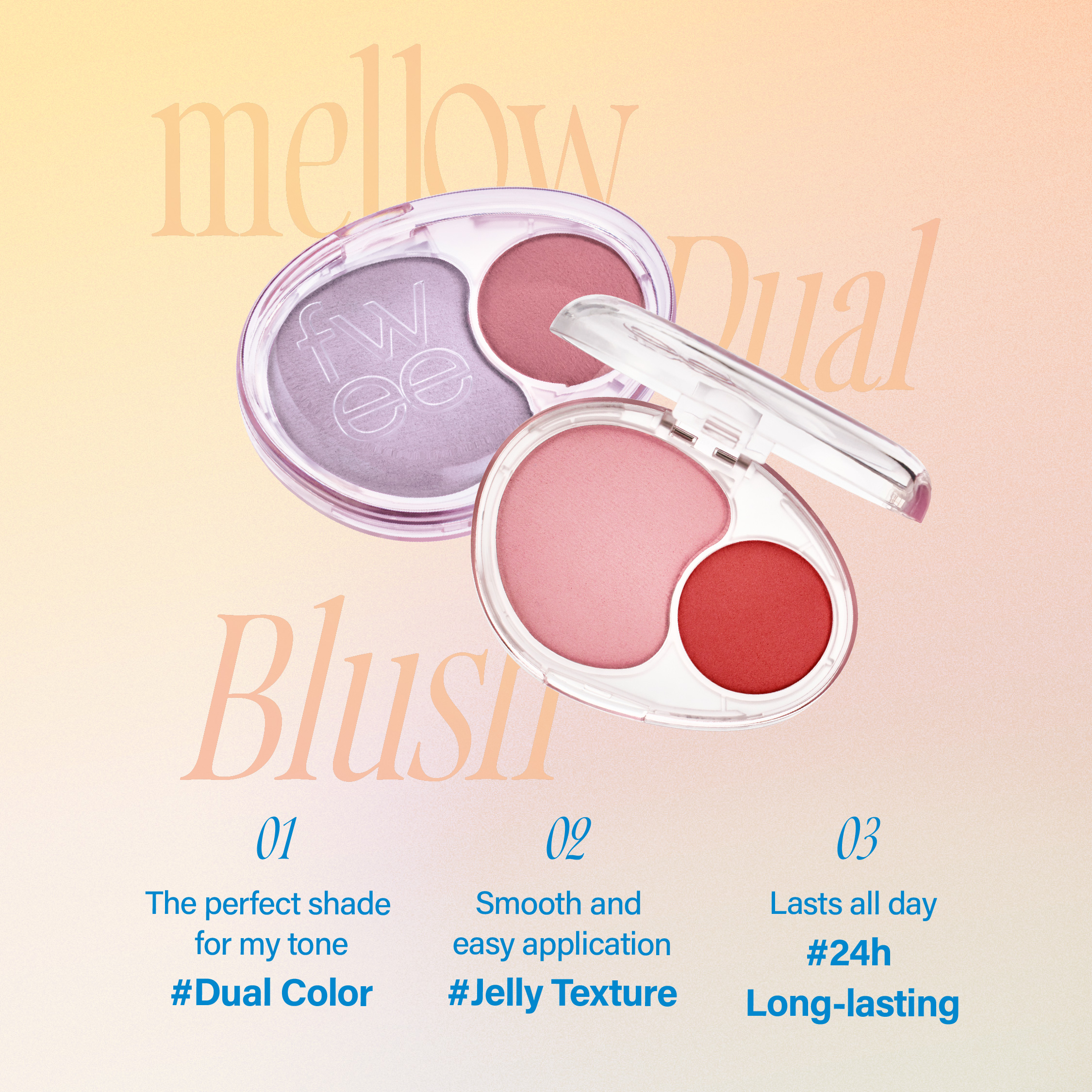 Fwee - Mellow Dual Blusher - 7.2g