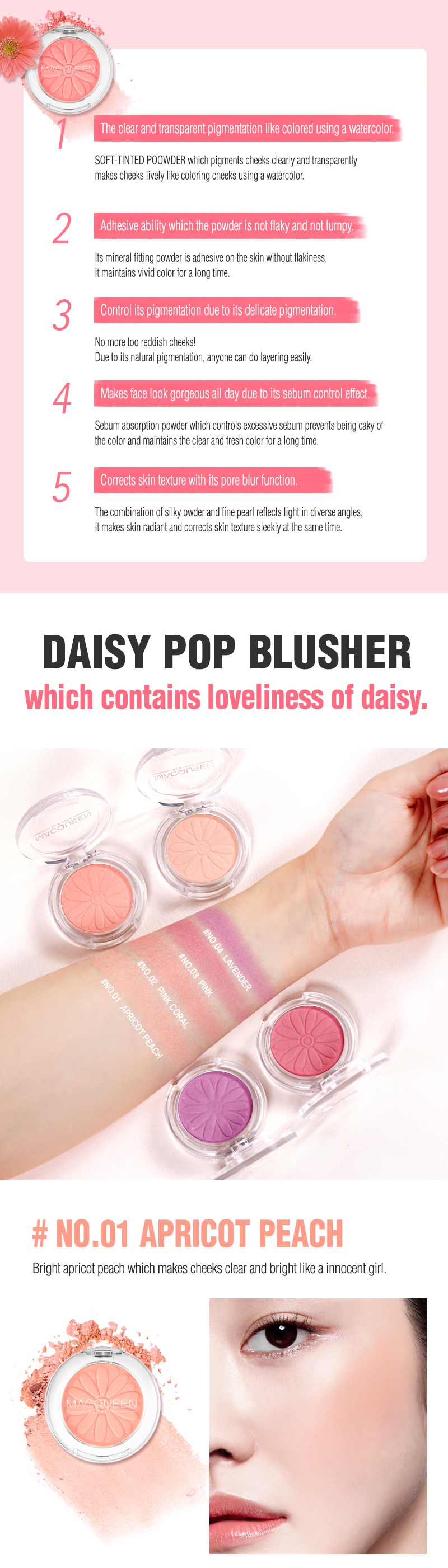 MACQUEEN - Fard à joues Daisy Pop - 3.5g