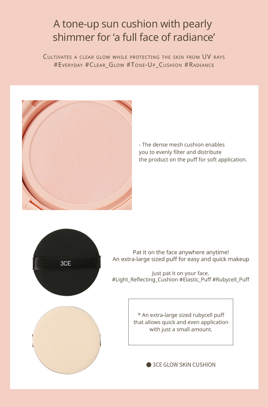 3CE / 3 CONCEPT EYES - Glow Skin Cushion