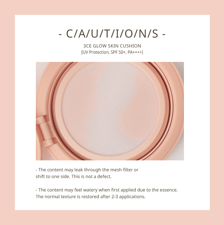 3CE / 3 CONCEPT EYES - Glow Skin Cushion
