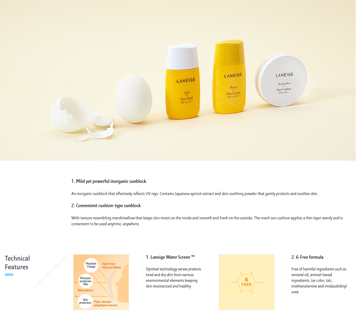 LANEIGE - Coussin Solaire Guimauve SPF50 + PA +++