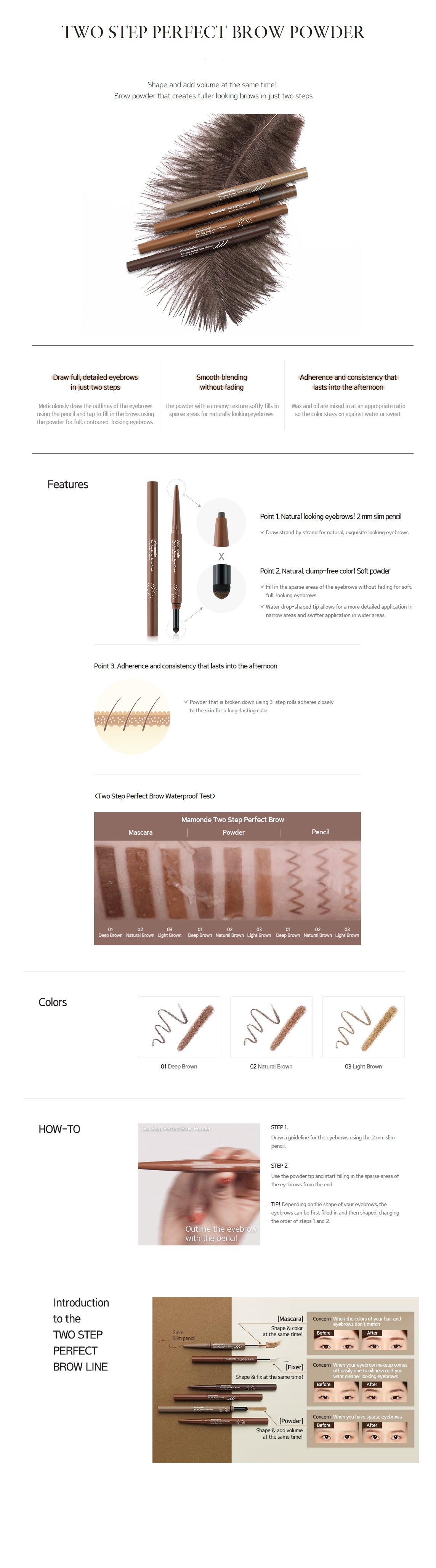 Mamonde - Poudre à sourcils parfaite en deux étapes - 0,73 g