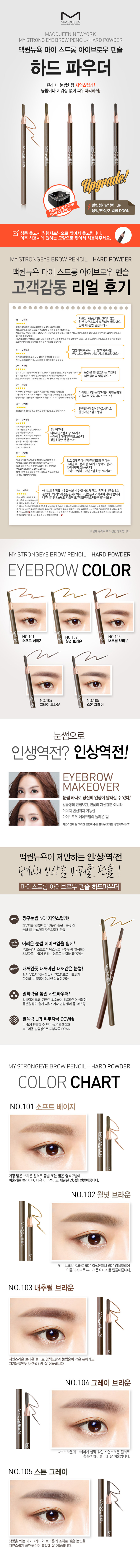 MACQUEEN - My Strong Crayon à sourcils - Hard Powert - 1.2g