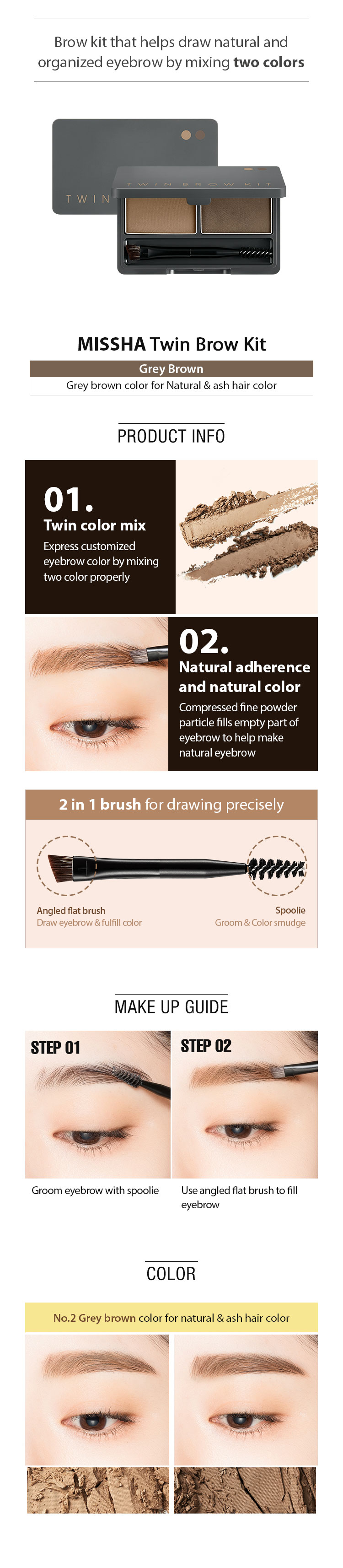 MISSHA - Kit de sourcils doubles