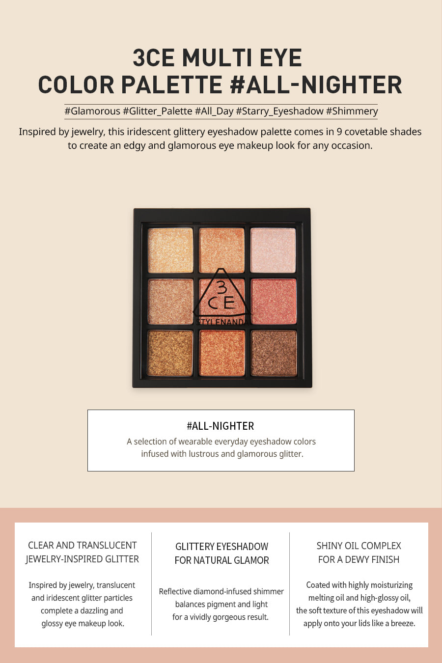 3CE / 3 CONCEPT EYES - Palette de couleurs multi-yeux