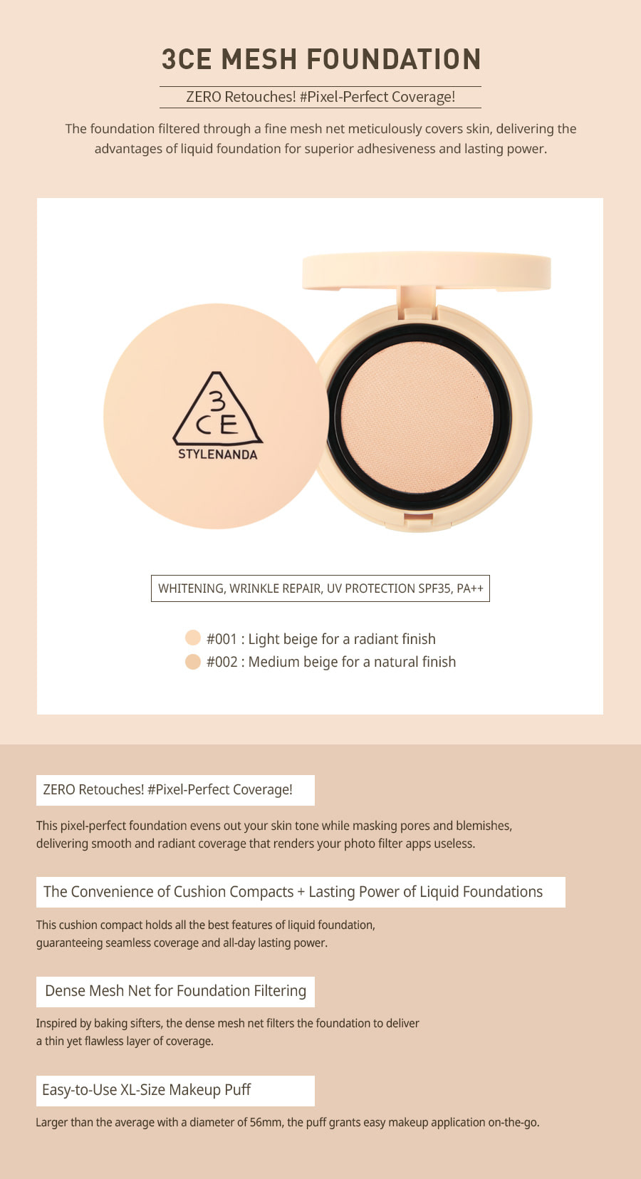 3CE / 3 CONCEPT EYES - Mesh Foundation