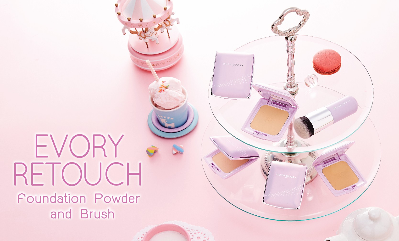Cute Press - Evory Retouch Oil Control Foundation Powder (SPF30 PA++) - 12g