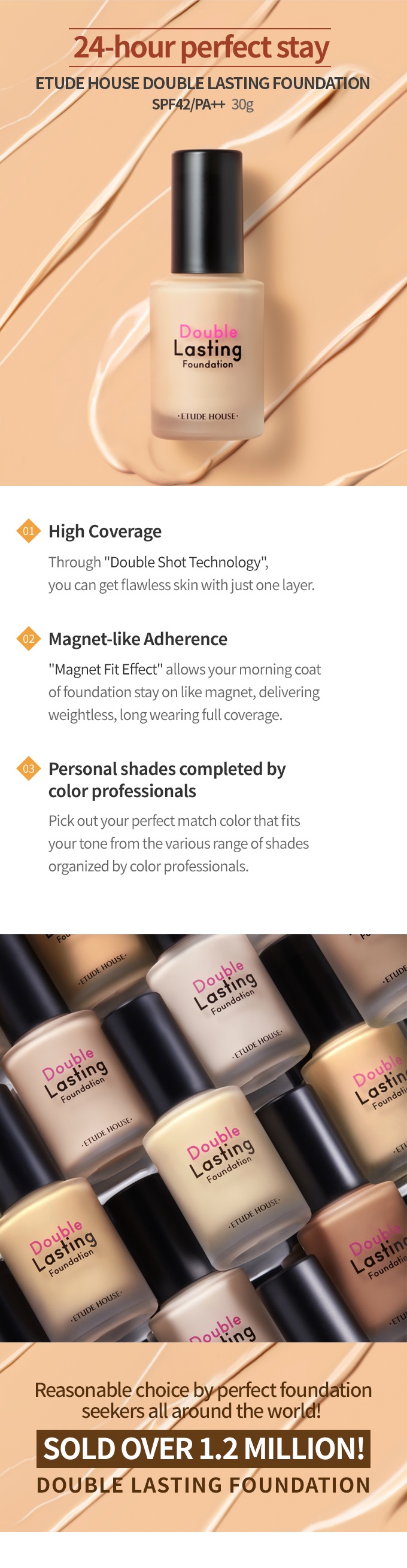 Etude House - Fondation Double Durée (SPF42 PA ++)