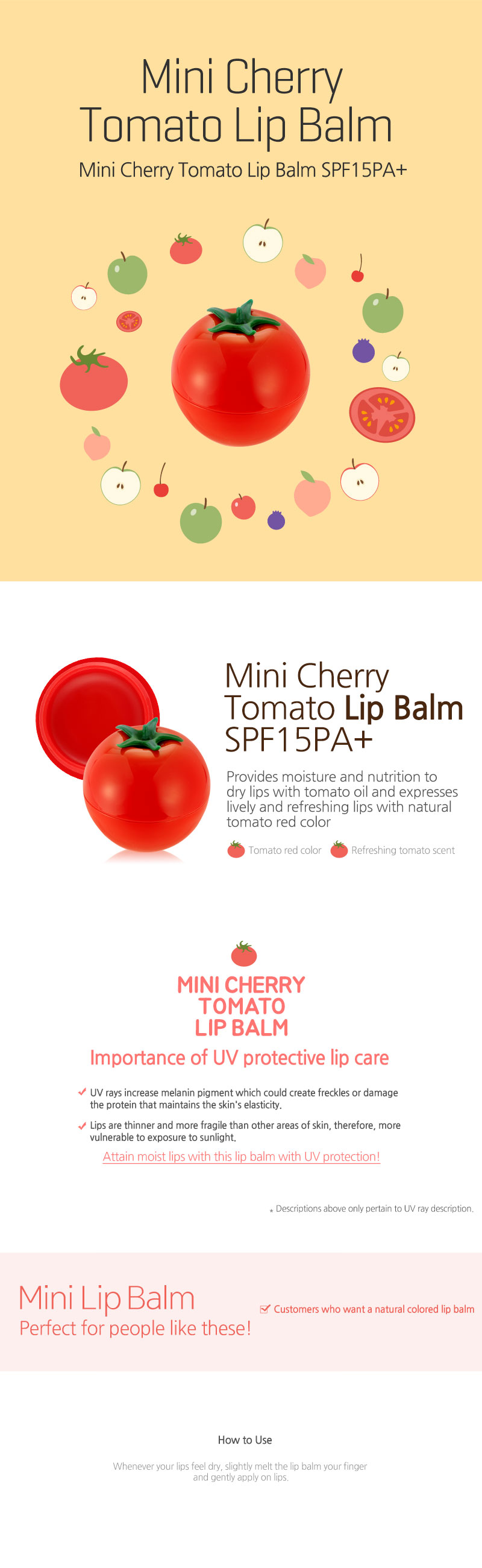 TONYMOLY - Mini Fruit Lip Balm