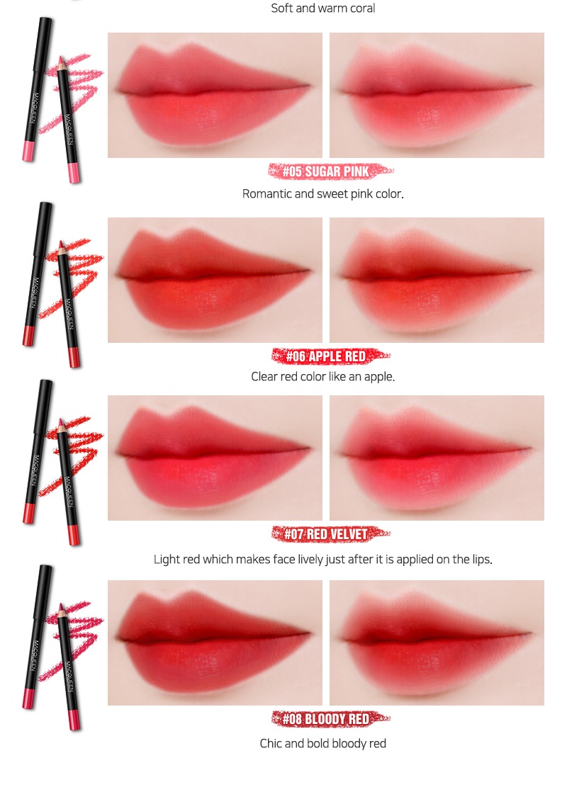 MACQUEEN - Retro Velvet Lip Pencil Kit - 1,5 g * 8