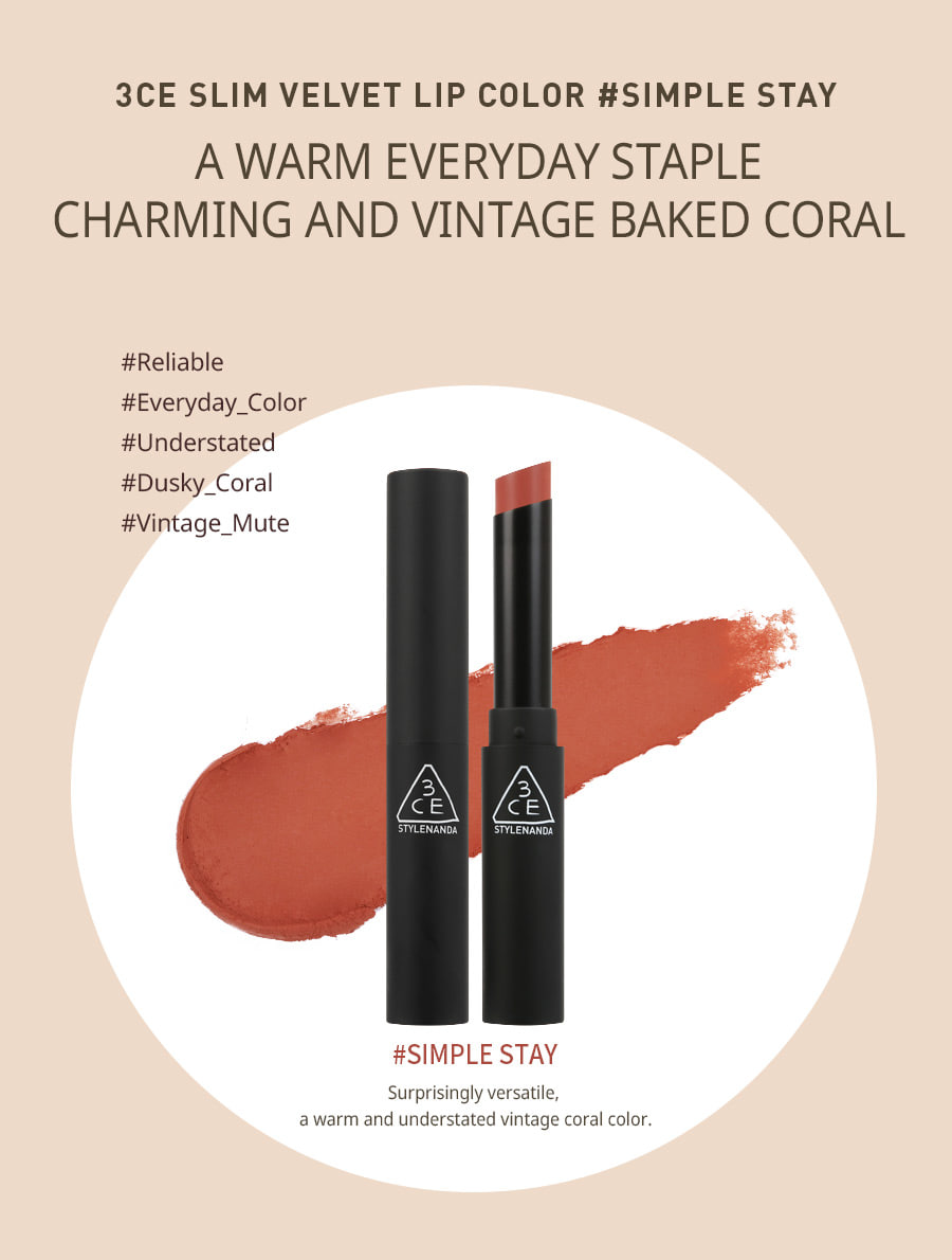 3CE / 3 CONCEPT EYES - Slim Velvet Lip Color