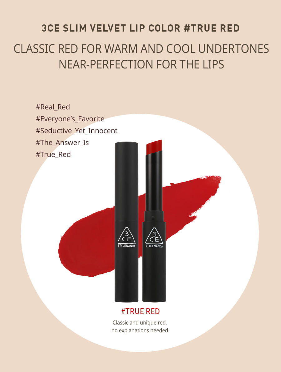 3CE / 3 CONCEPT EYES - Slim Velvet Lip Color