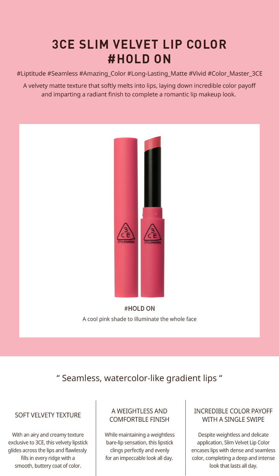 3CE / 3 CONCEPT EYES - Slim Velvet Lip Color