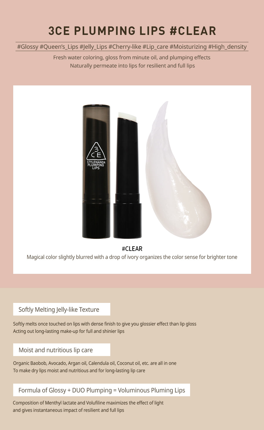 3CE - Plumping Lips