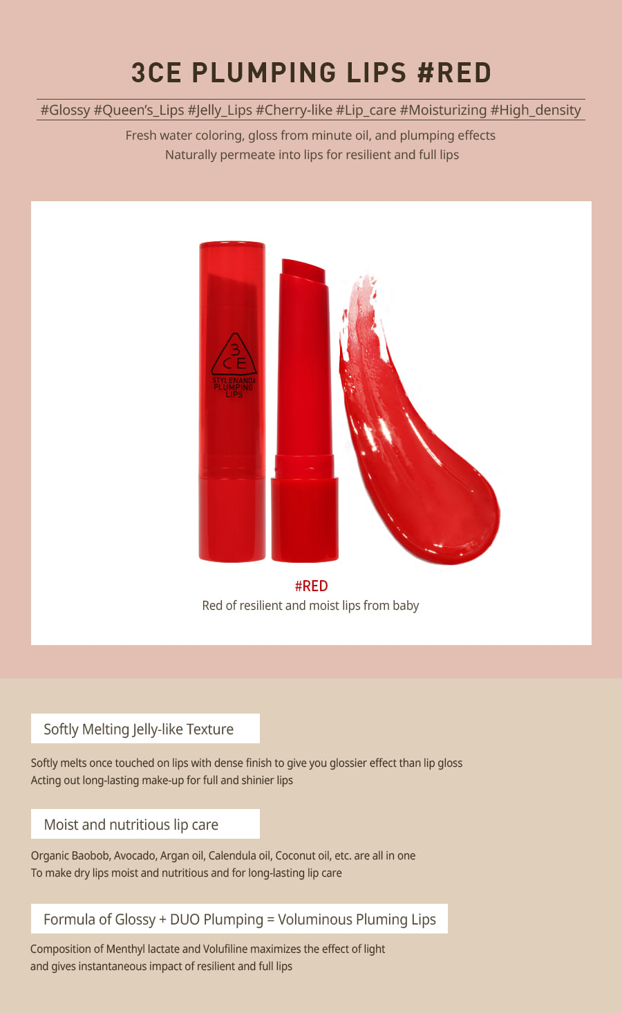 3CE - Plumping Lips