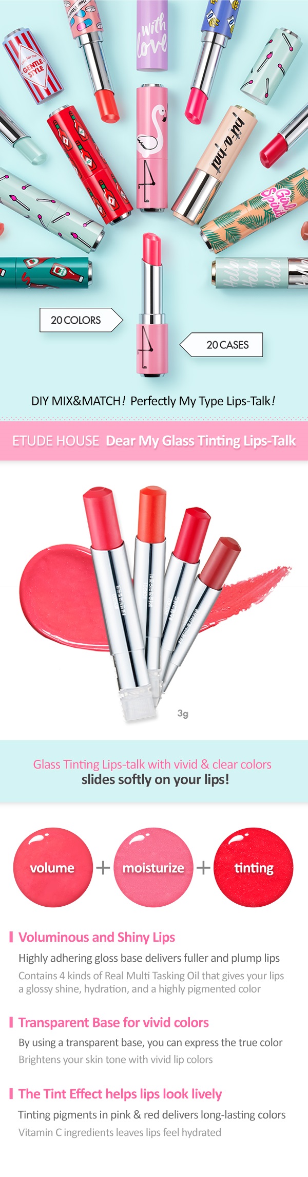 Etude House - Dear My Glass Tinting Lips Talk