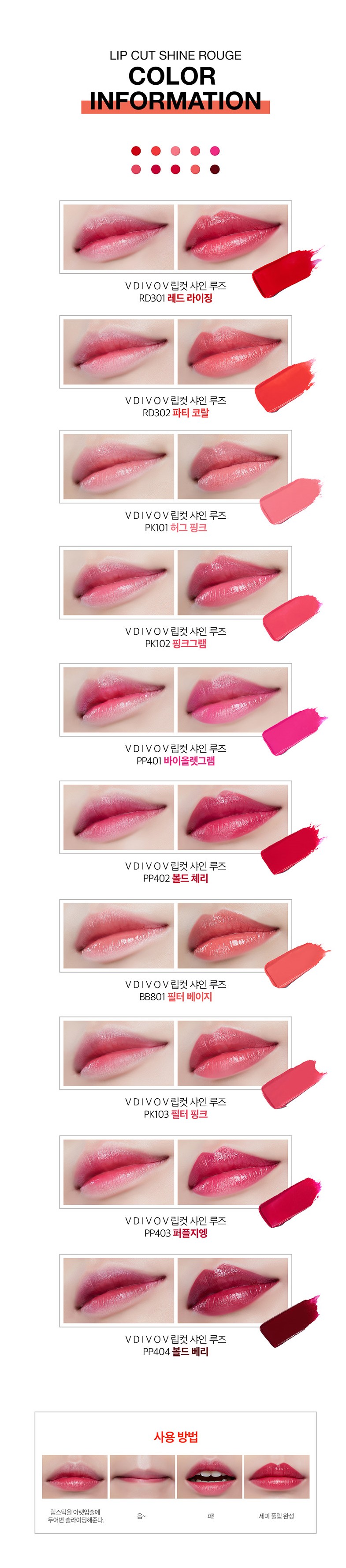 VDIVOV - Lip Cut Shine Rouge - 4.2g