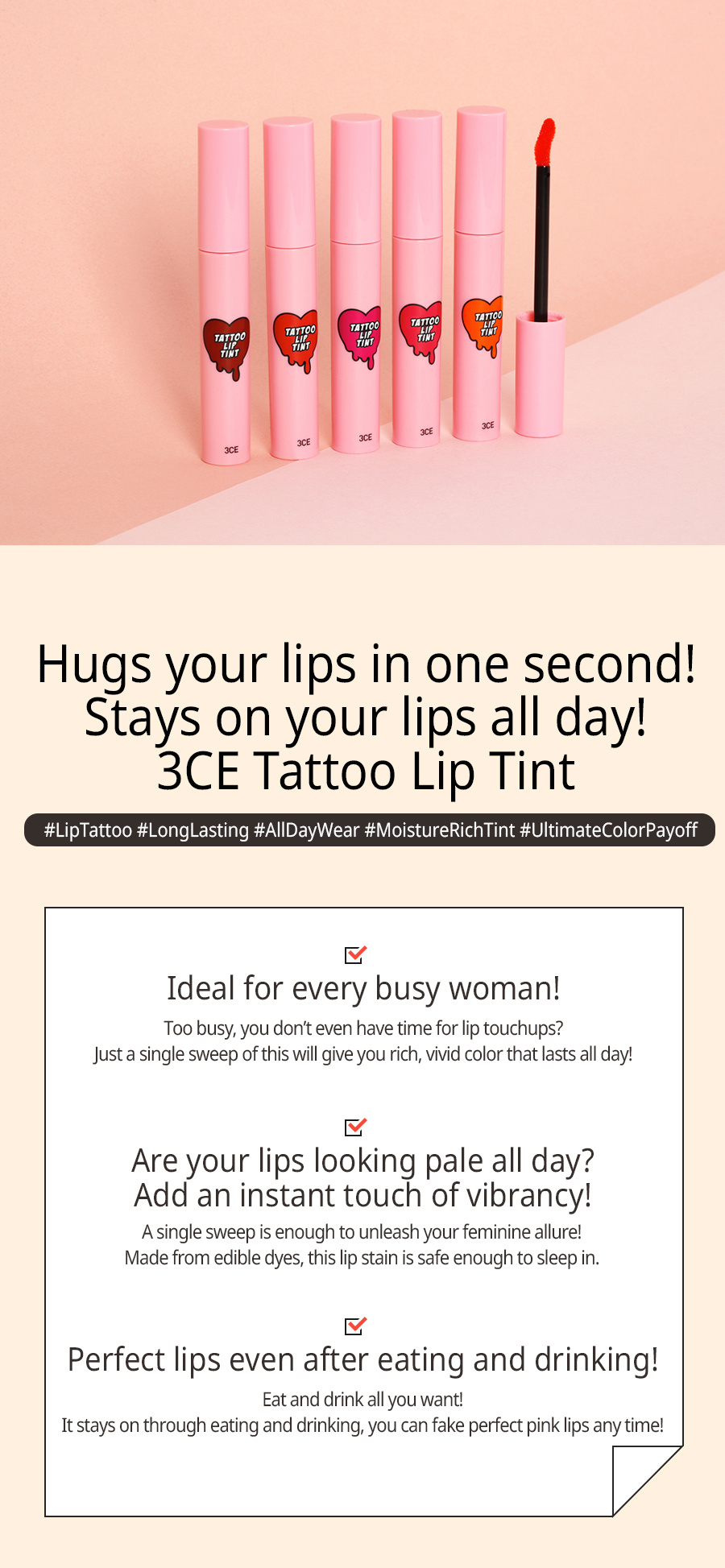 3CE / 3 CONCEPT EYES - Tattoo Lip Tint