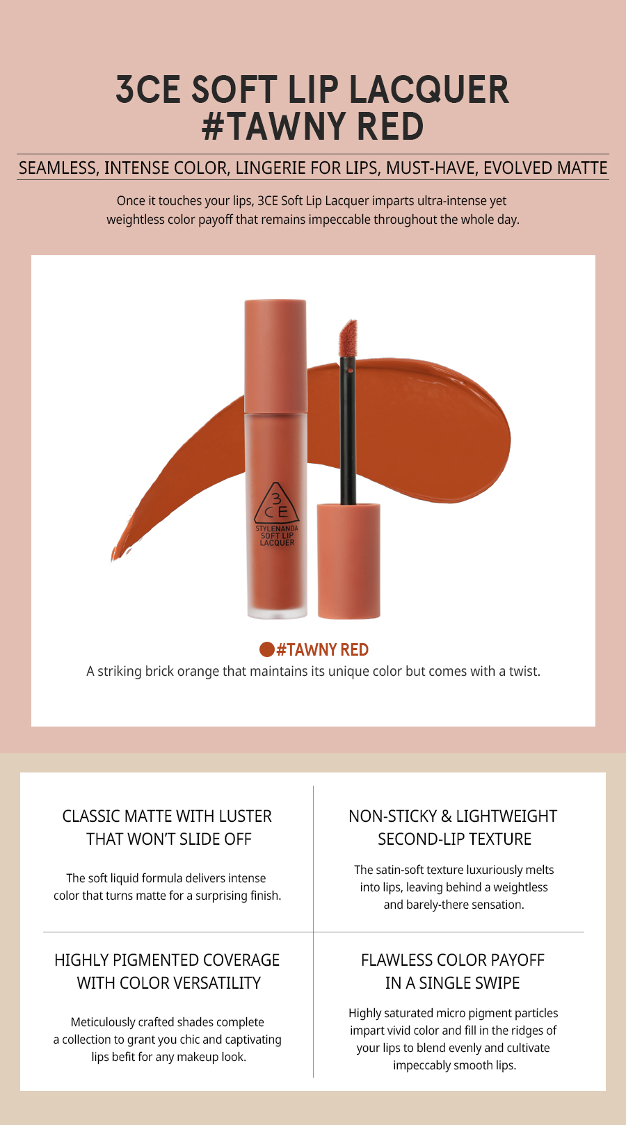 3CE / 3 CONCEPT EYES - Soft Lip Lacquer