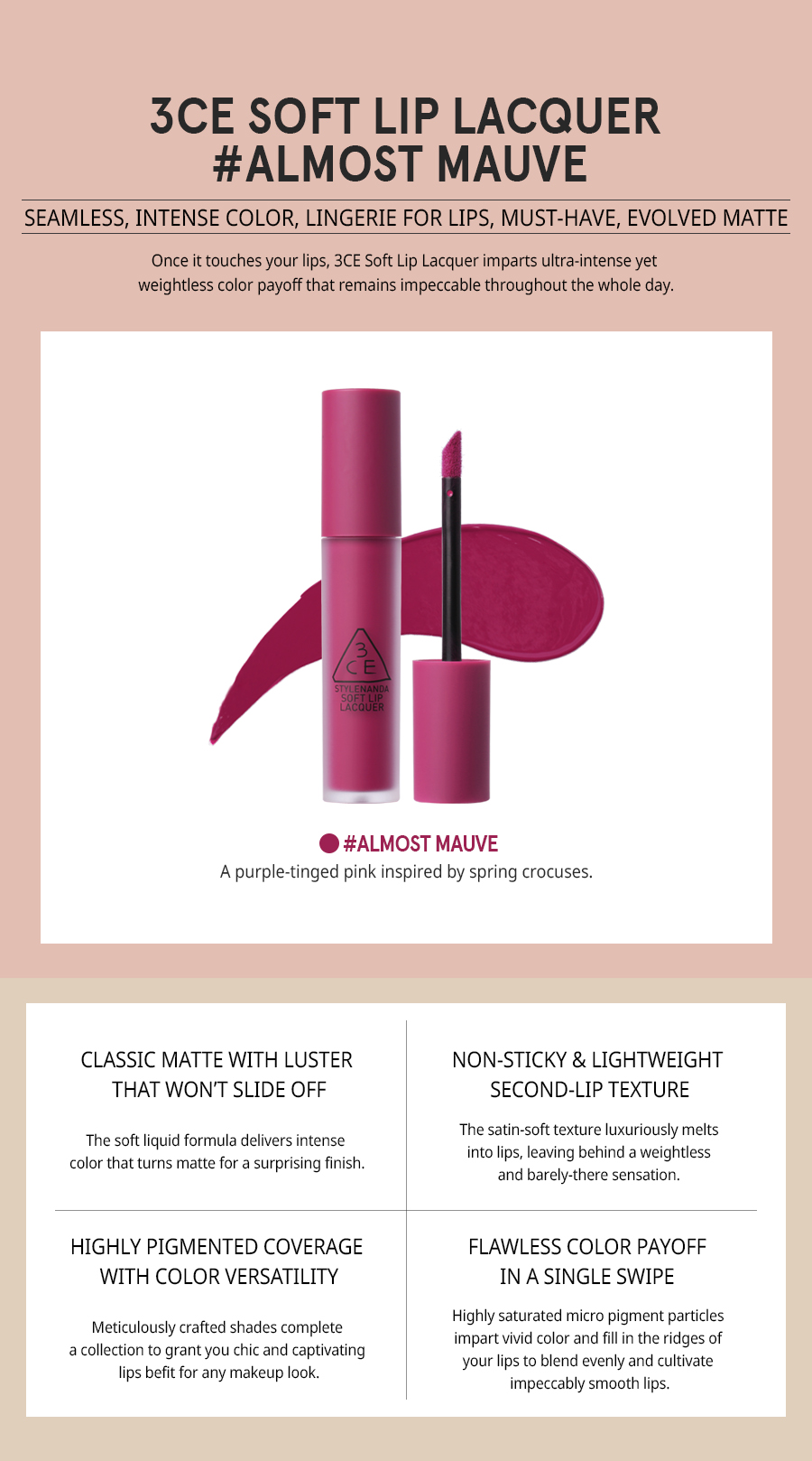 3CE / 3 CONCEPT EYES - Soft Lip Lacquer
