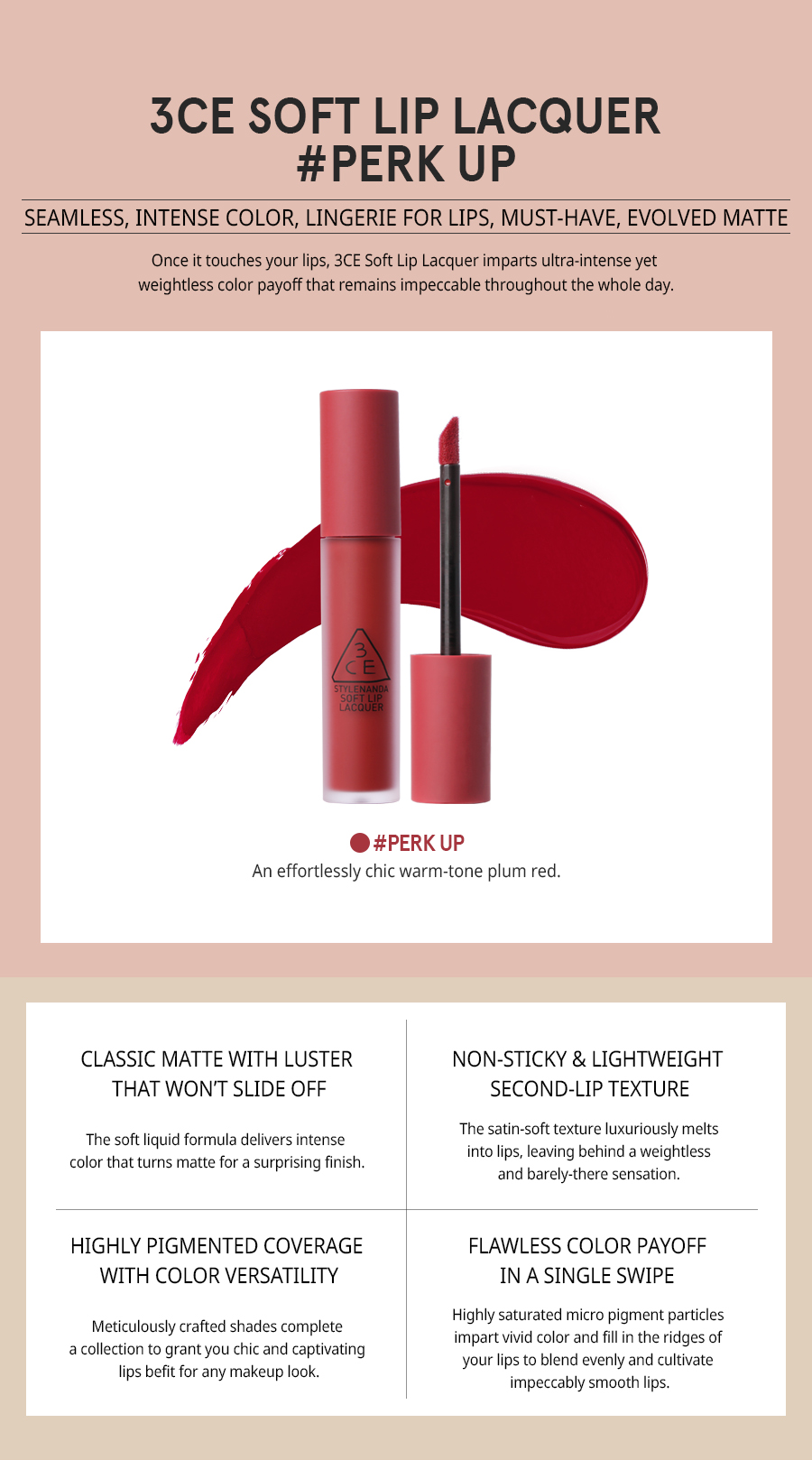 3CE / 3 CONCEPT EYES - Soft Lip Lacquer