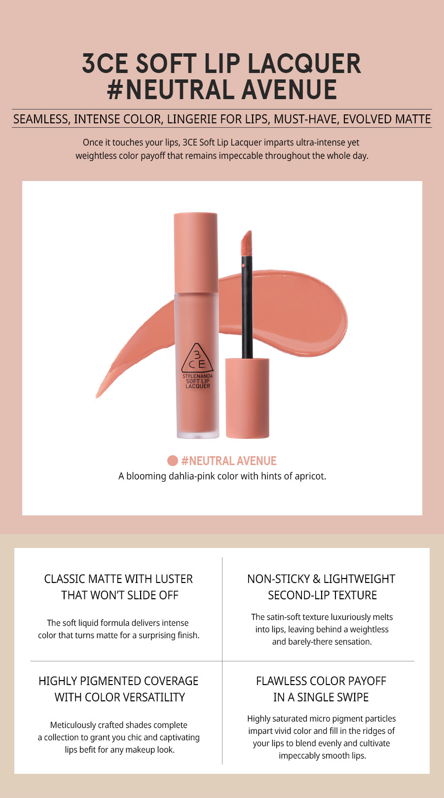 3CE / 3 CONCEPT EYES - Soft Lip Lacquer