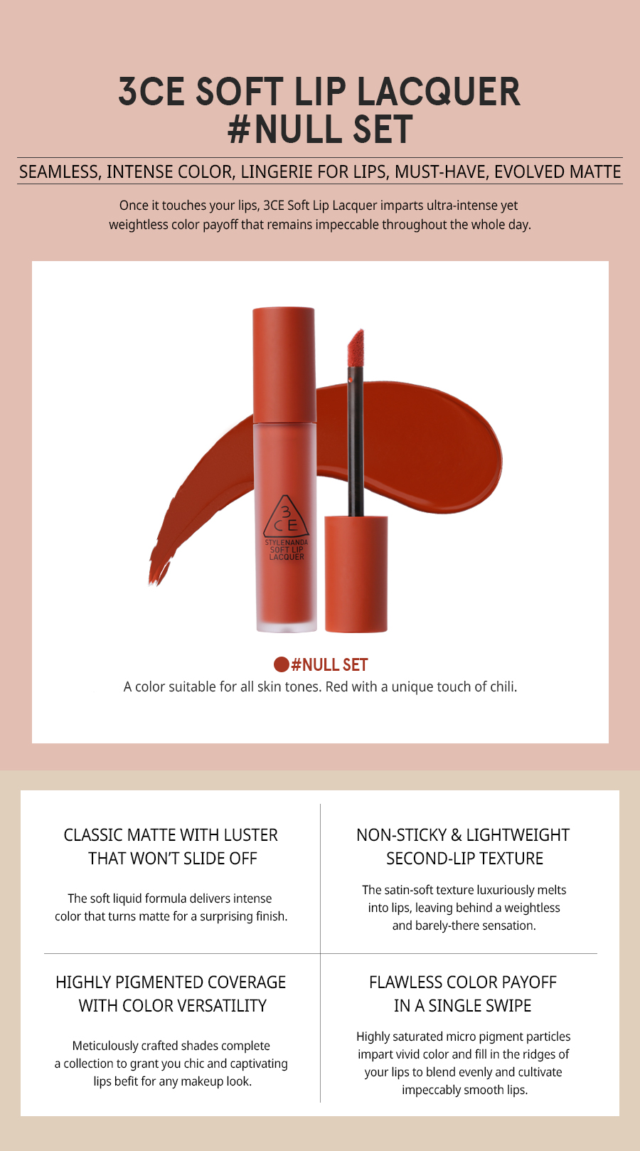 3CE / 3 CONCEPT EYES - Soft Lip Lacquer