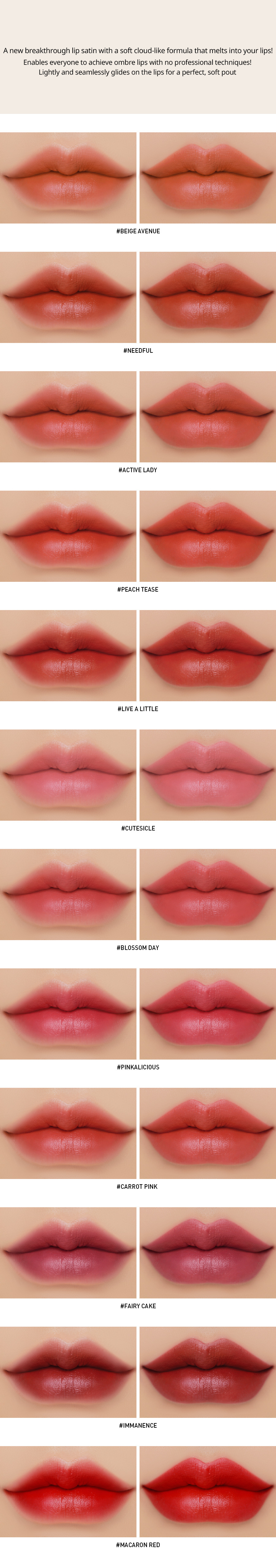 3CE / 3 CONCEPT EYES - Cloud Lip Tint 4g