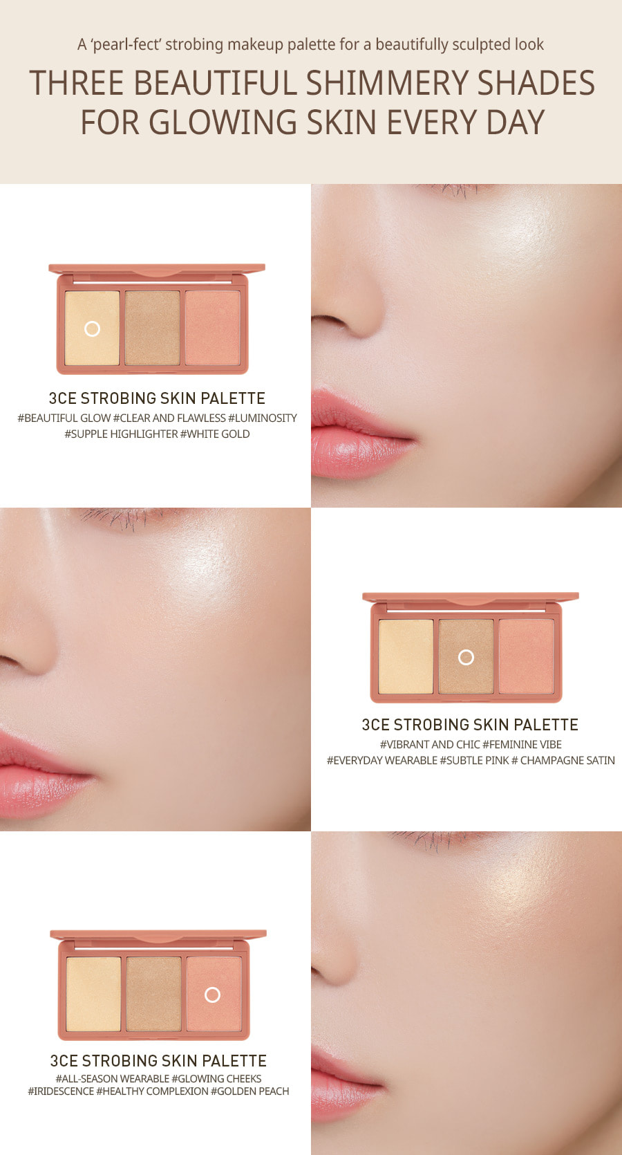 3CE / 3 CONCEPT EYES - Strobing Skin Palette