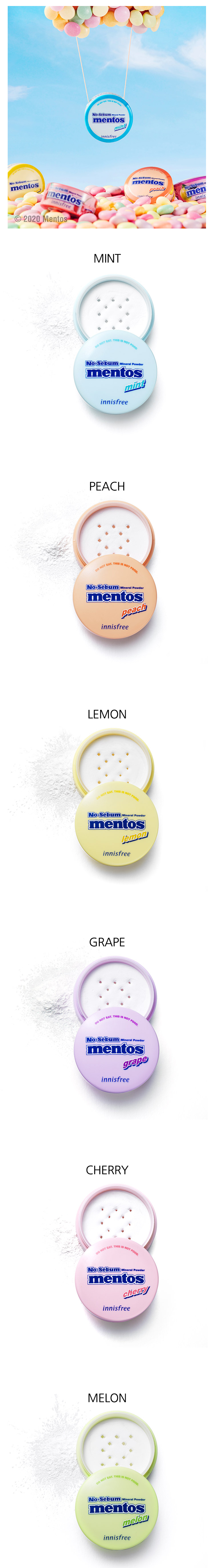 innisfree - No-Sebum X mentos No-Sebum Mineral Powder - 5g