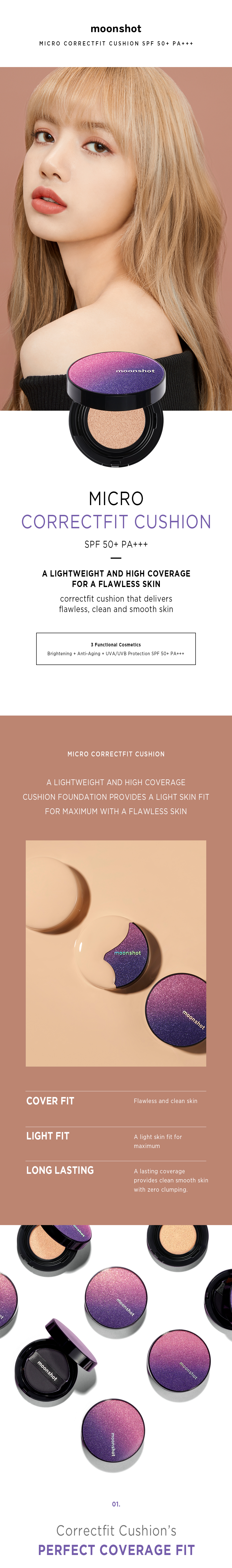 moonshot - Micro Correctfit Cushion SPF50+ PA+++ (Refill Only) - 15g