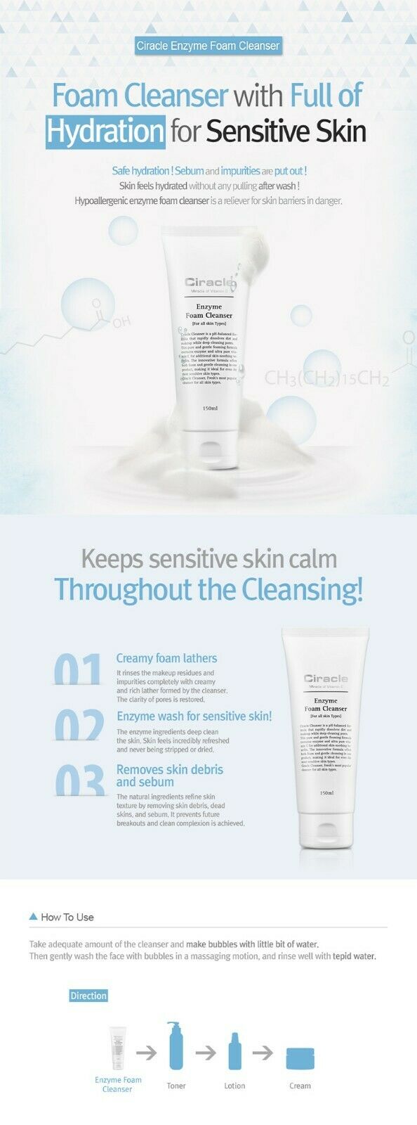 Ciracle - Enzyme Foam Cleanser -150ml