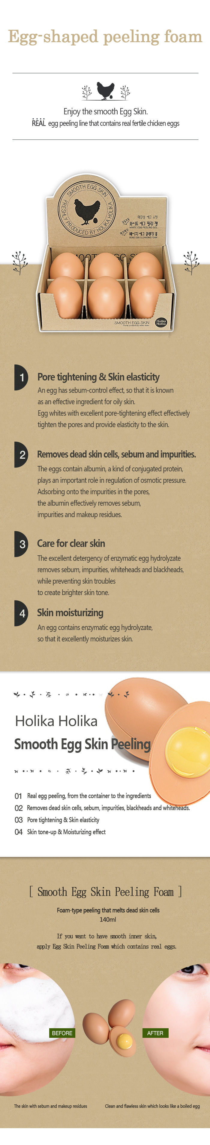 Holika Holika - Smooth Egg Skin Mousse nettoyante
