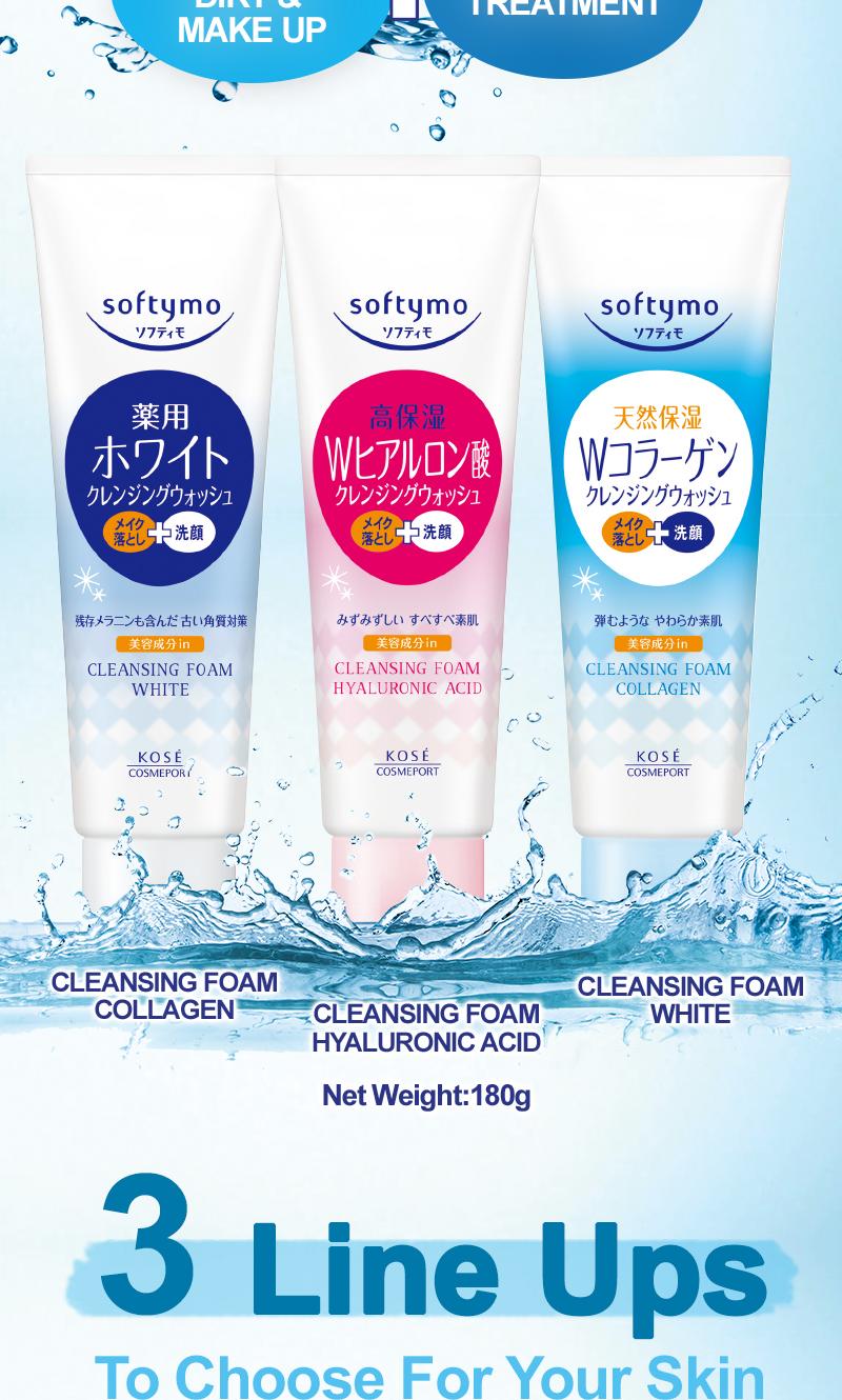 Kose - Softymo - W Collagen Cleansing Foam - 190g