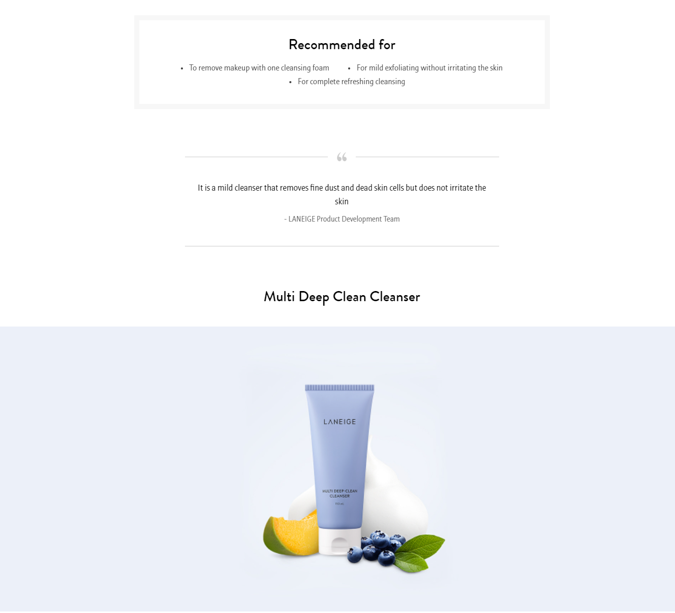LANEIGE - Multi Deep Clean Cleanser
