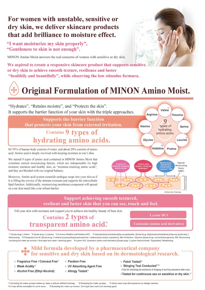 Minon - Amino Moist - Fouet de lavage doux - 150ml