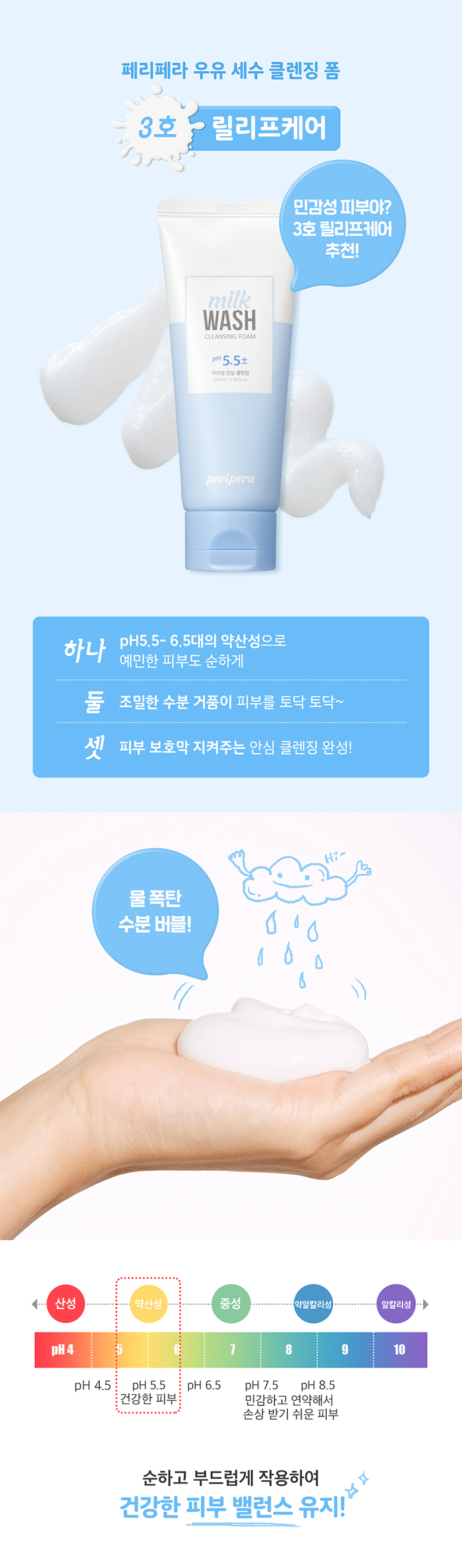 peripera - Milk Wash Cleansing Foam