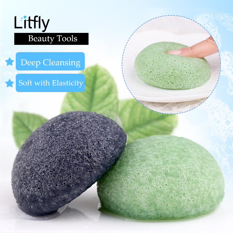 Litfly - Natural Konjac Sponge Set (Oval)