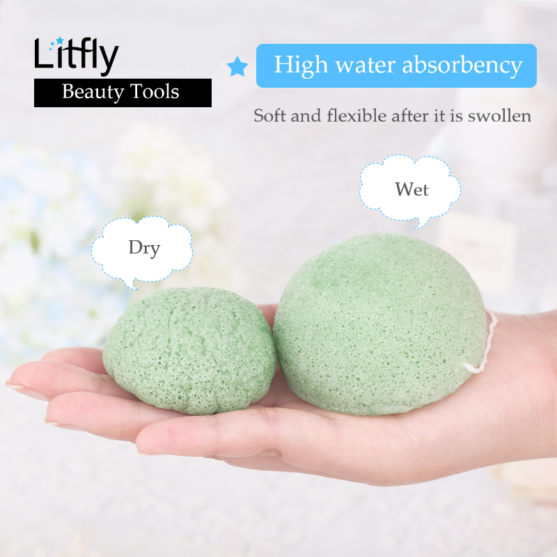 Litfly - Natural Konjac Sponge Set (Oval)