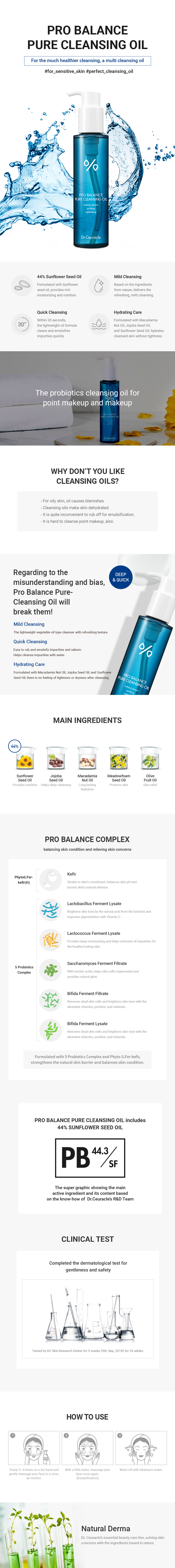 Dr.Ceuracle - Pro-Balance Pure Cleansing Oil - 155ml