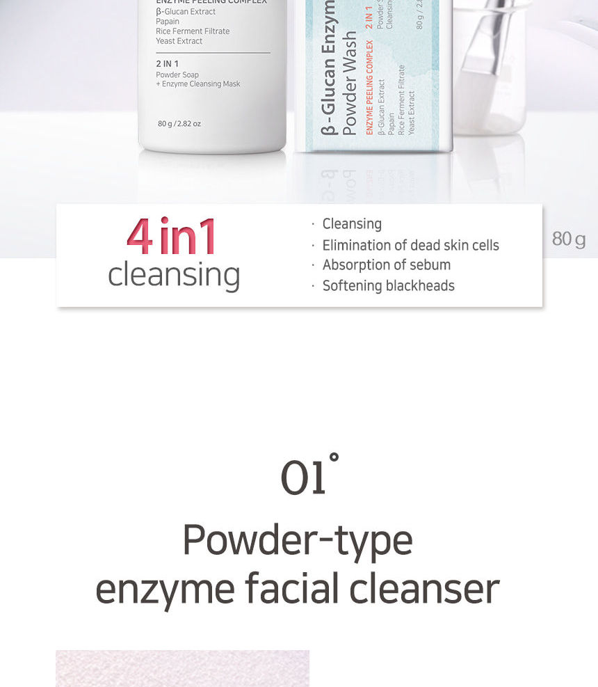 PETITFEE - Beta Glucan Enzyme Wash Wash - 80G
